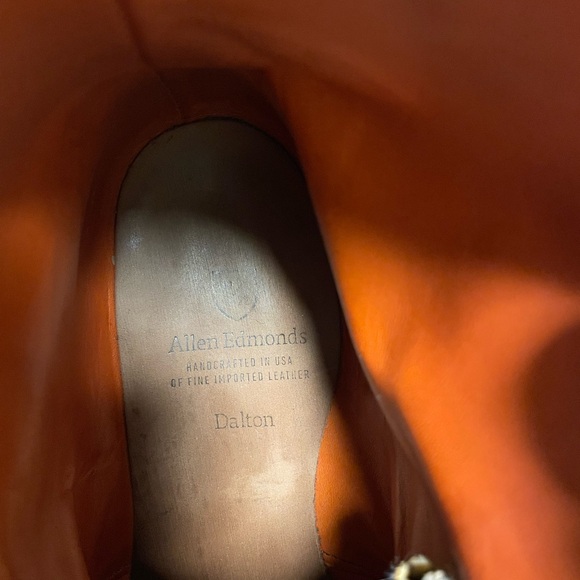 Allen Edmonds Dalton Wingtip Boots size 8D Walnut Brown - Picture 7 of 8